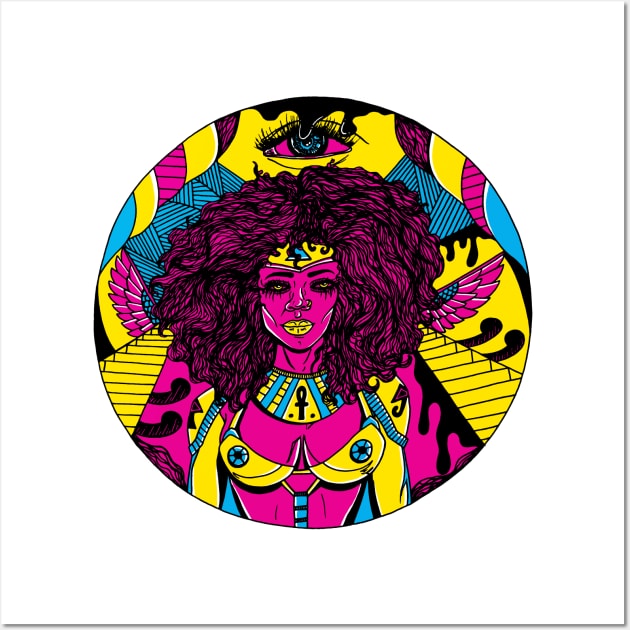 CMYK Kemet Warrior Wall Art by kenallouis